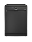 Indesit D2Fhk26B Fullsize 14-Place Setting Freestanding Dishwasher - Black