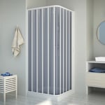 CABINE DE DOUCHE NICHE PVC 90X100CM OUVERTURE LATERALE PORTE UNIQUE PLIANTE H185