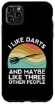 iPhone 11 Pro Max I Like Darts Cricket Dart 501 Beer Retro Funny Throwing Game Case