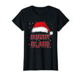 Womens Funny Granny Claus Red Plaid Christmas Family Pjs Matching T-Shirt