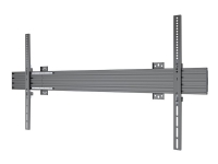 Multibrackets M Wallmount Pro MBW1U Fixed - Monteringssats (2 väggplattor, 2 fasta armar, 2 skenor, ändlock för skenor, förlängning för skena) - för LCD-display - låsbar - aluminium, stål - svart - skärmstorlek: 65-120