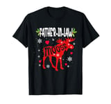 Father-In-Law Moose Heart Christmas Family Matching Xmas Pjs T-Shirt