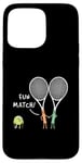 Coque pour iPhone 15 Pro Max Raquette de sport Fun Match Backhand Raquette de tennis