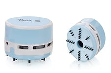 Peach PA105, Mini aspirateur | 1 pièce | Fonctionne avec 2 Piles AA | Haute Puissance d'aspiration | Bleu