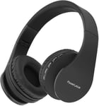 PowerLocus Bluetooth Headphones Over Ear, Foldable Wireless Headphones, Black