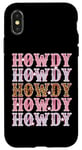 Coque pour iPhone X/XS Howdy Cowgirl Chemise de cowgirl pour homme et femme Motif léopard rétro