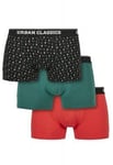 Urban Classics Organic X-Mas Boxer Shorts 3-Pack (nicolaus aop+treegreen+popred,M)