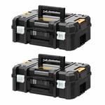 DEWALT DWST1-70703 TSTAK II 13.5l Tool Storage Box Stackable Twin Pack