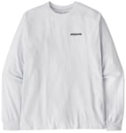 Patagonia LS P-6 Responsibili-Tee XXL White LongSleeve t-shirt med logo