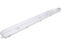 Hermetisk Armatur För Led-Rör 2X120cm Grå Ip65 Abs + Ps 126,5X11,2X8,3Cm Vo0639