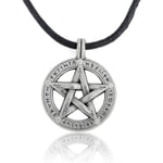 Övernaturligt Pentacle Pentagram Hänge Halsband Häxa