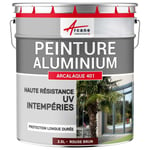 Peinture aluminium fenêtre veranda portail Rouge Brun - Ral 3011 2.5 L