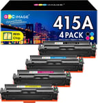 415A 415X Avec Puce Cartouche De Toner Compatible Pour Hp 415A Pour Laserjet Pro Mfp M479Fdw M479Dw M479Fnw M479Fdn M454Dw M454Dn M479 M454 W2030 W2031( Noir Jaune Cyan Magenta, 4-[DYJ073420]