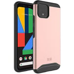 TUDIA Dual Layer Fit Compatible avec Coque Google Pixel 4, [Merge] Robuste Double Protection Antichoc Slim Coque Housse Etui pour Google Pixel 4 (Or Rose)