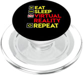 Répétition de la réalité virtuelle Eat Sleep et Metaverse King PopSockets PopGrip pour MagSafe