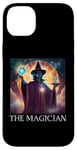 Coque pour iPhone 14 Plus Carte de tarot magicien, amateurs de cartes de tarot, lecteurs de tarot