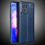 OPPO Find X5 Leather Texture Case Navy