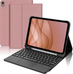 Clavier AZERTY avec Touchpad pour iPad 10eme Generation 2022 10.9"", Clavier avec Pavé Tactile et Porte-Crayon, Or Rose