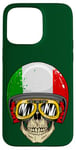 iPhone 15 Pro Max Made In Italy Cool Italian Flag Skull Illustration Graphic Case