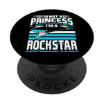 Je ne suis pas une princesse, je suis une rockstar, guitariste Rock n Roll PopSockets PopGrip Adhésif