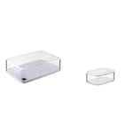 Mepal 106972042500 Cloche Modula Gm, san/PP, Transparent, 32 x 22,8 x 10,3 cm & boîte à fromage Modula – capacité 2000ml – boîte de conservation spéciale réfrigérateur – avec plateau anti condensation