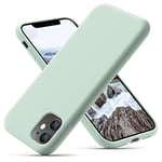 OitiYaa Silicone Case Compatible with iPhone 11 Case 6.1 Inch, Soft Ultra Slim Protective Shockproof Liquid Silicone Phone Case with Anti-Scratch Microfiber Lining,Mint Green