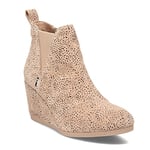 TOMS Women's Kelsey Fashion Boot, Sand Tiny Cheetah Printed Suede, 7 UK