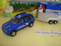 COFFRET MAJORETTE MAJO TEAMS LA FERME BMW X35 + VAN + CHEVAL  1/32° NEUF