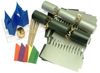 10 X Make your own 14" Black & Silver Christmas cracker kit