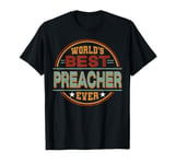 Retro Badge Worlds Best Preacher T-Shirt