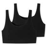 Schiesser BH 2P 95-5 Organic Cotton Bustier Top Svart bomull 40 Dame