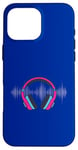 Coque pour iPhone 16 Pro Max Casque pour artistes, DJ, contrôle audio LED clignotant