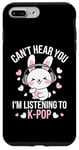 iPhone 7 Plus/8 Plus Can't Hear You K-Pop Fan Headphones Bunny Rabbit music Fun Case