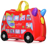 DS Trunki Peppa Pig 4 Wheel Hard Kids Ride-On Suitcase - Red