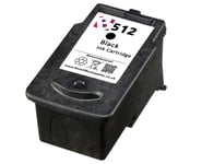 Refilled PG 512 Black Ink Cartridge fits Canon Pixma MP 499 Printer