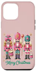 iPhone 12 Pro Max Preppy Pink Nut cracker Merry Christmas Cute Xmas Nutcracker Case