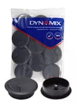 DYNAMIX 80mm Round Desk Grommet. Easily &amp; Neatly Store your Power, Communication, Audio, Video, Computer &amp; Data Cables. Perfect for Installation in Desks, Workstations etc. Black Colour. 10 Pack.