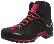 Salewa WS Mountain Trainer Mid Gore-TEX Chaussures de Randonnée Hautes, Asphalt/Sangria, 38 EU