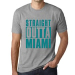 Homme Tee-Shirt Tout Droit Sorti De Miami - Straight Outta Miami - T-Shirt Graphique Éco-Responsable Vintage Cadeau Nouveauté