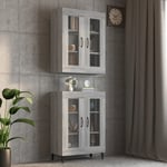 Jinlefu - Furniture Limited - Armoire murale suspendue Sonoma gris