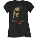 Tom Petty & The Heartbreakers Womens/Ladies Shades Logo T-Shirt - S