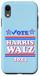 Coque pour iPhone XR Harris Tim Walz Président des élections 2024 Démocrates patriotiques