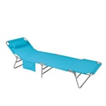 Chaise Longue Bain de soleil Transat de Jardin Pliant,réglable, OGS35-B, SoBuy