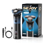 SEJOY Electric Shaver for Men Wet & Dry Cordless Rotary Face Razor Beard Trimmer