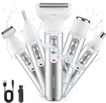 Electric Lady Shaver Cordless 5 in 1 Electric Razor for Women Rechargeable Wet