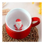 Yzmrbdqc - Tasse de noël café lait petit déjeuner tasse bonhomme de neige père noël dessin animé tasse en céramique 3D Animal cadeau de noël tasse