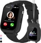 4g Montre Connectée Enfant 4g Gps Appel Vidéo Sos Podometre Marche Étanche Réveil Caméra Jeux Cartes D'apprentissage Calculatrice Musique Traceur Gps Enfant Tracker Cadeaux- Fille Garcon