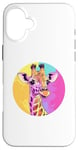 Coque pour iPhone 16 Plus Girafe colorée pour les amoureux des animaux Pop Art