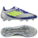 adidas F50 Messi Pro FG La Vida Rapida - Sølv/Gul/Lucid Blue - Gress (FG), størrelse 44