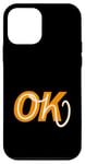 Coque pour iPhone 12 mini Graphique orange Oh, OK, couleur orange